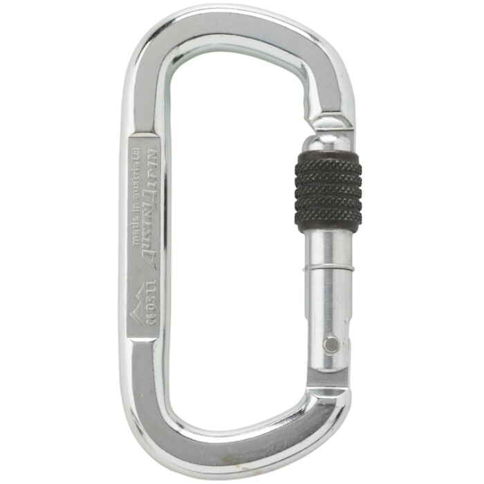 Austrialpine assym oval stalen schroef karabiner 38Kn! - Afbeelding 1