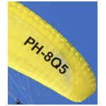 Callsign on a paraglider, PH nummer op een paramotor scherm