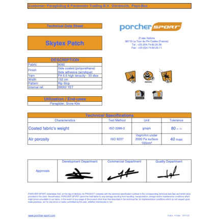 callsign paraglider sticker materiaal