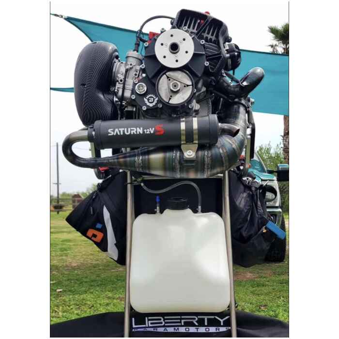 Liberty paramotor: Battellini Saturn 12V S. Titanium Cross frame+Total Control+Fast Attack - Afbeelding 2