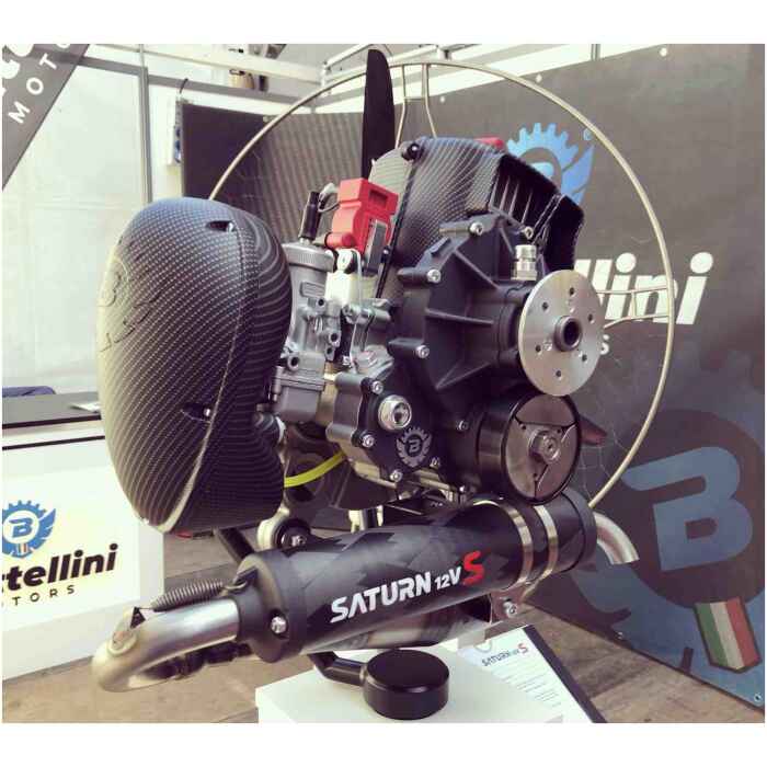 Liberty paramotor: Battellini Saturn 12V S. Titanium Cross frame+Total Control+Fast Attack - Afbeelding 3