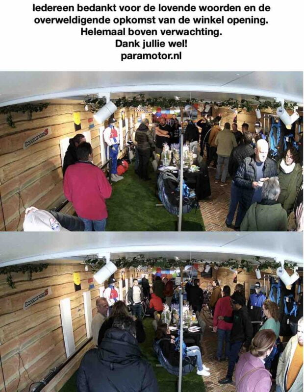 paramotor winkel gedurende de openingsdag op 25-02-2024