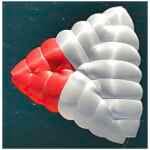 x-triangle bestuurbare paramotor reserve.