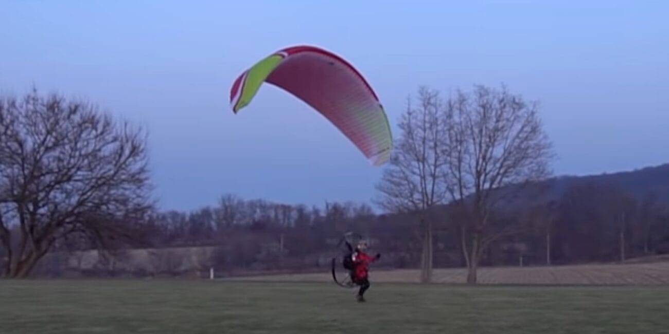 paramotor vliegen, paramotor start