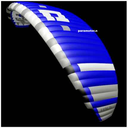 Dudek V-King ES paramotor glider kleur blauw, color blue, kleur Fusion, color Fusion